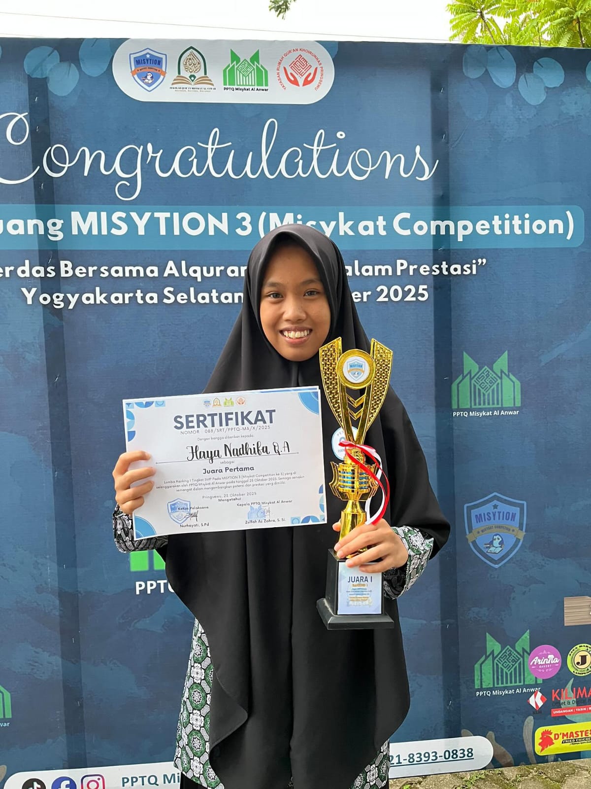 Santri berprestasi Darul Ikhlas